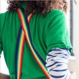 Vintage Rainbow pride elastic suspenders